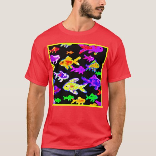 Colorful Fish Patterns Painting Art Buy Now T_Shirt