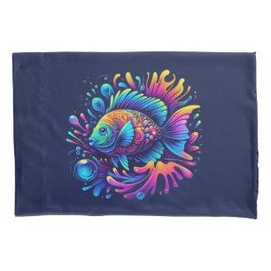 Colorful Fish Pillow Case