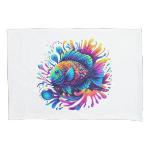 Colorful Fish Pillow Case