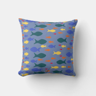 Colorful Fish Pillow Throw Cushion