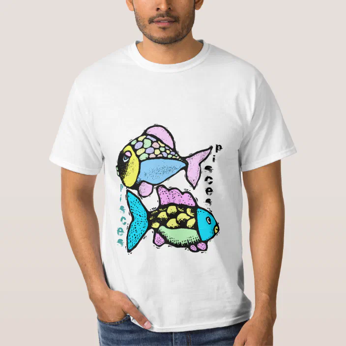 Colorful Fish Pisces Birthday Sign Zodiac Carp T Shirt Zazzle Com