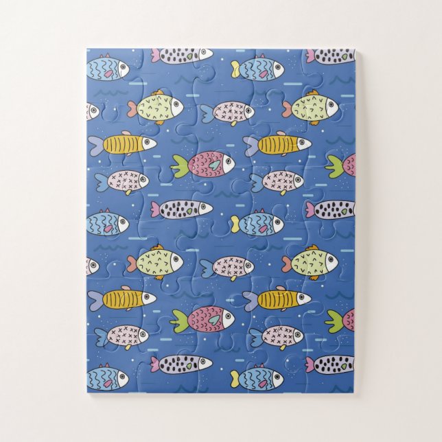 Colorful Fish Puzzle (Vertical)