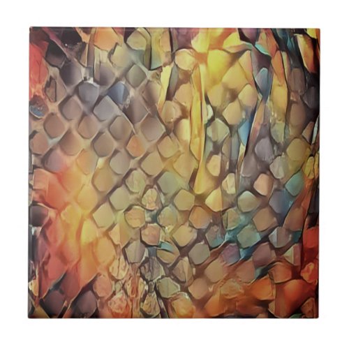 Colorful fish scale texture in bright colors ceramic tile