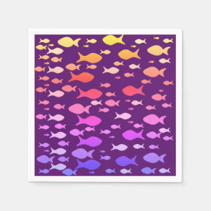 Colorful Fish Sea Navel Napkins