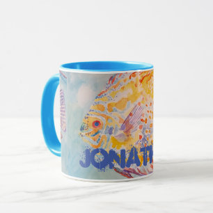 Colorful Fish Sea Pattern Watercolor Coffee Mug