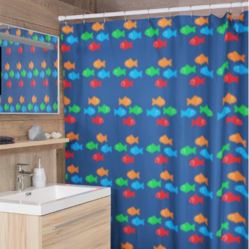 Colorful Fish Shower Curtain