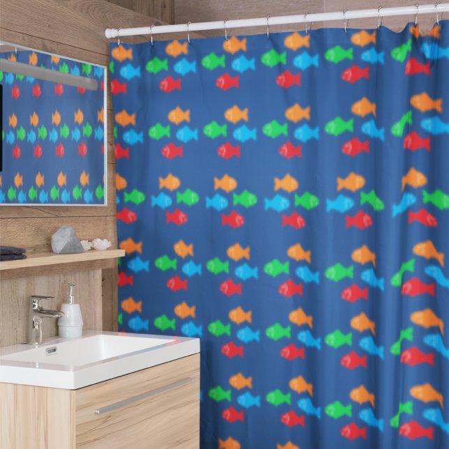 Colorful Fish Shower Curtain (Creator Uploaded)