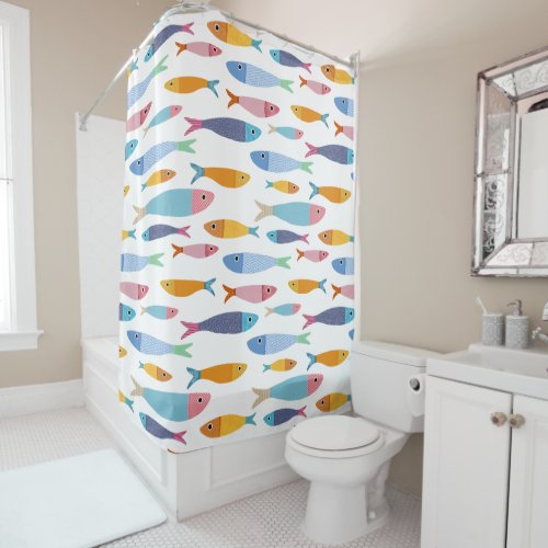 Colorful Fish Shower Curtain