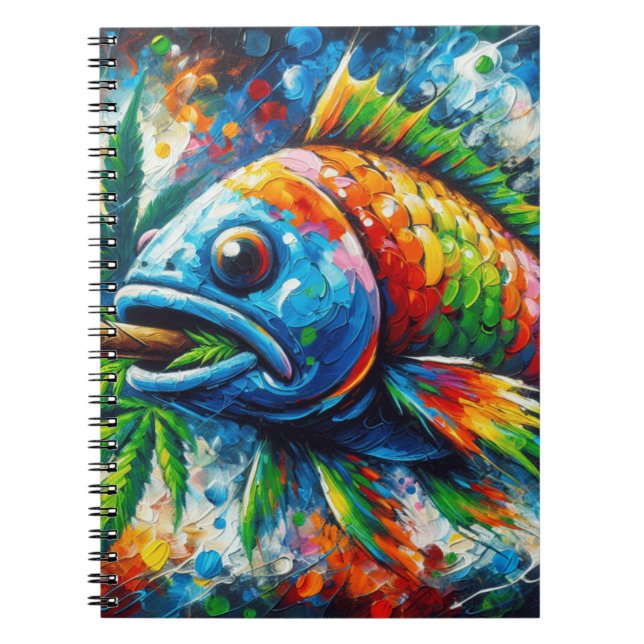 Colorful Fish Spiral Notebook (Front)