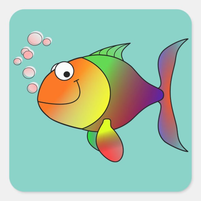 Colorful Fish Sticker (Front)