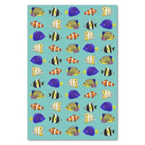 Colorful fish tissue paper