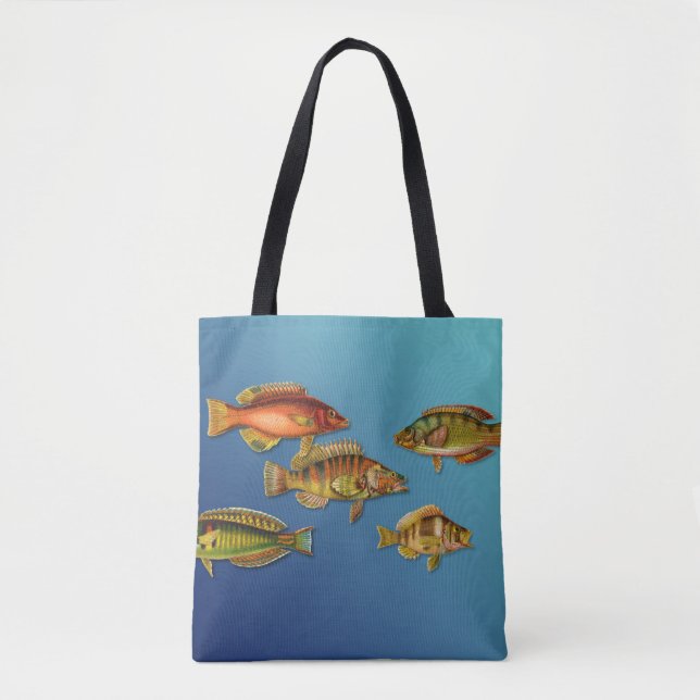 Colorful Fish Tote Bag (Front)