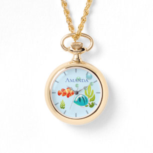 Colorful Fish with Bubbles & Seaweed Watch