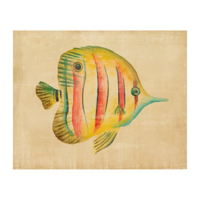 Colorful Fish Wood Wall Decor (Front)