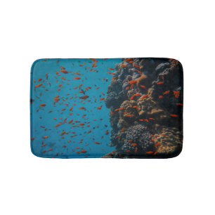 Colorful Fishes And Reefs Bath Mat