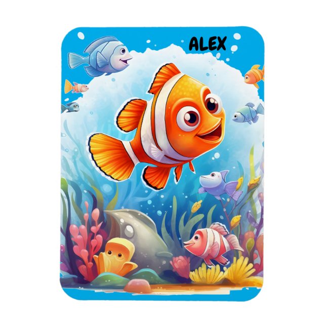 COLORFUL FISHES   MAGNET (Vertical)