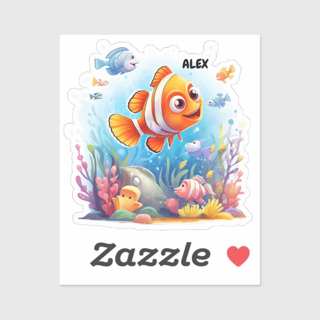 COLORFUL FISHES   STICKER (Sheet)