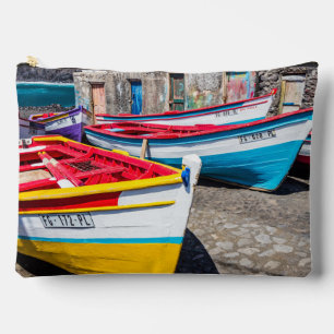 Colorful Fishing Boats, Cape Verde Accessory Pouch