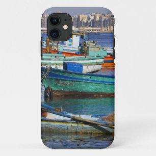 Colorful fishing boats in the Harbor of iPhone 11 Case