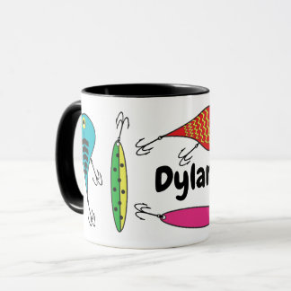 Colorful Fishing Lures Name Coffee Mug