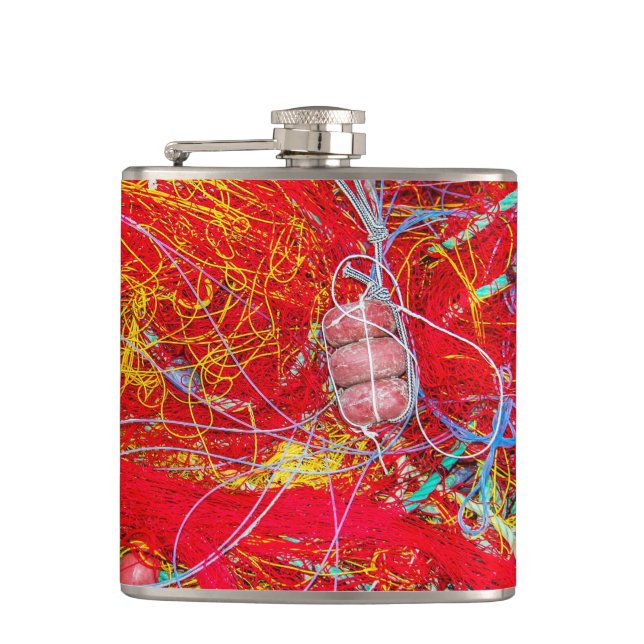 Colorful fishing nets flask (Front)