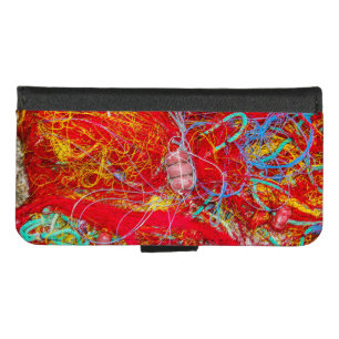 Colorful fishing nets iPhone 8/7 wallet case