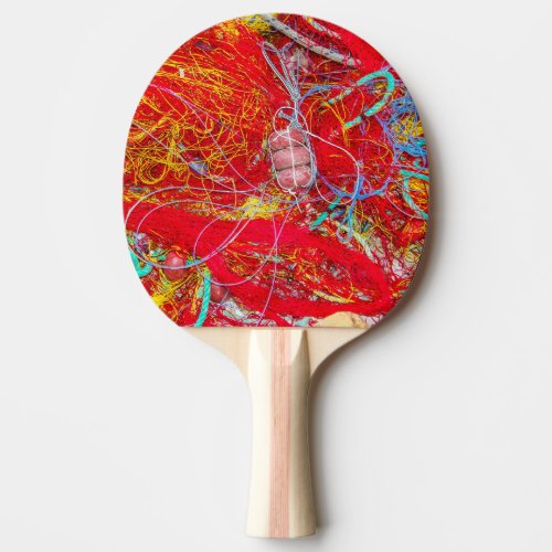 Colorful fishing nets ping pong paddle