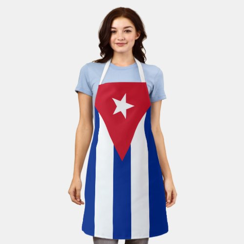Colorful Flag of Cuba Apron