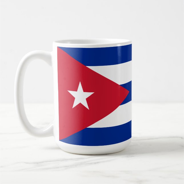 Colorful Flag of Cuba Coffee Mug (Left)