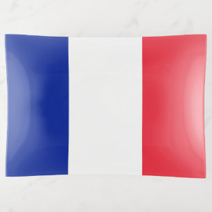 Colorful Flag of France Trinket Tray