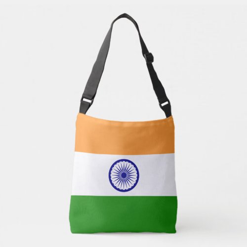 Colorful Flag of India Crossbody Bag