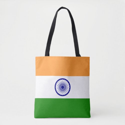 Colorful Flag of India Tote Bag