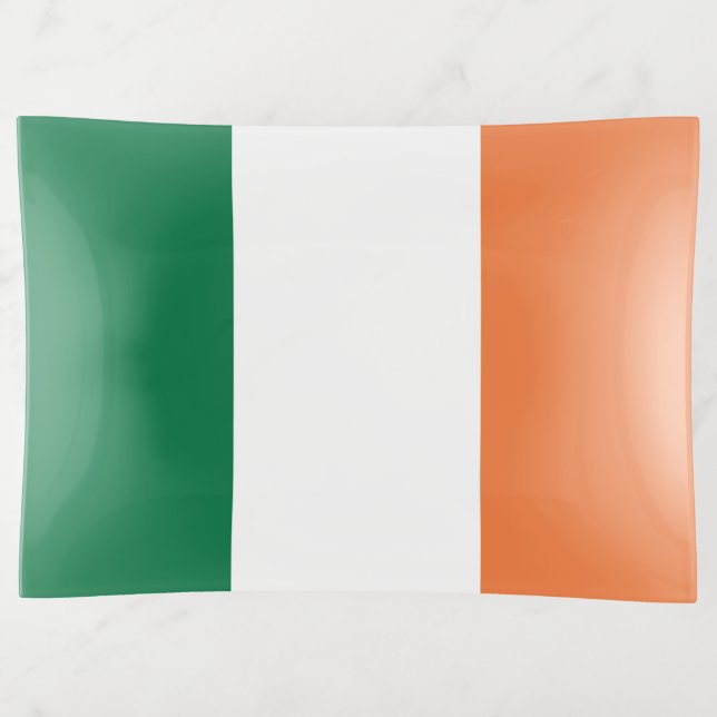Colorful Flag of Ireland Trinket Tray (Front)