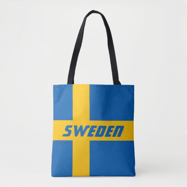 Colorful Flag of Sweden Tote Bag (Front)