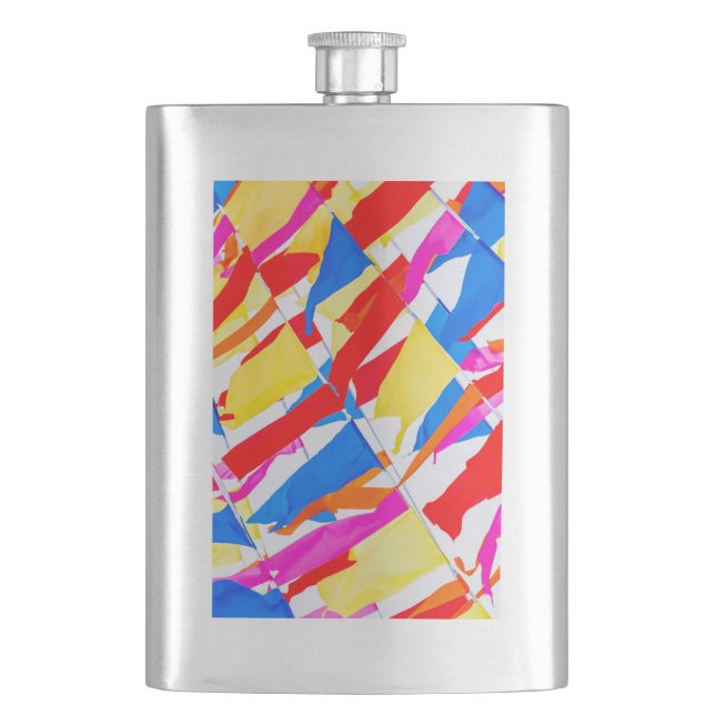 Colorful flags flask (Front)