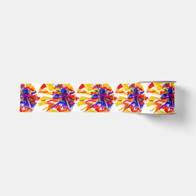 Colorful flags grosgrain ribbon (Front)