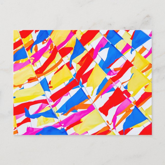 Colorful flags postcard (Front)