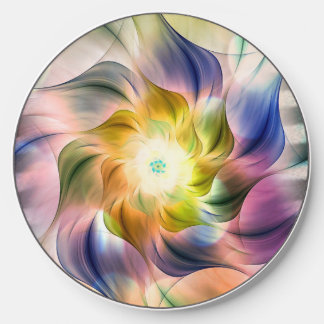Colorful Flame Fractal Flower Wireless Charger