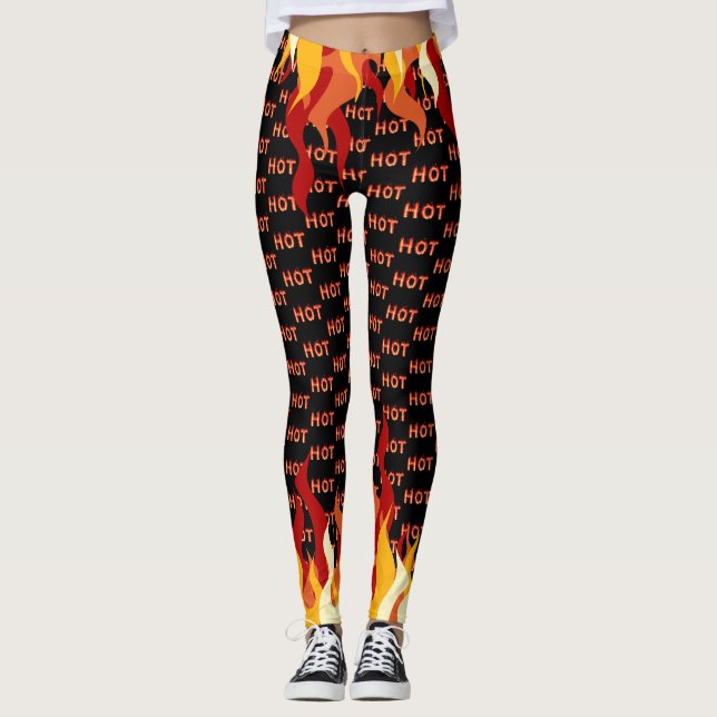 Colorful Flame Hot Leggings (Front)