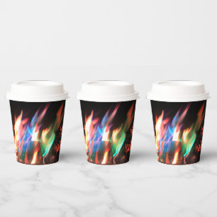 Colorful Flames Stylish Halloween Paper Cups