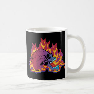 Colorful Flaming Skull Coffee Mug