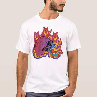 Colorful Flaming Skull T-Shirt