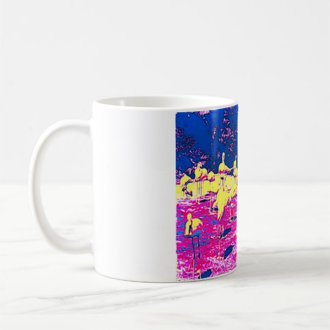 Colorful Flamingo Designed Cup (Left)