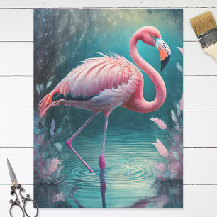 Colorful Flamingo Ephemera Decoupage Tissue Paper