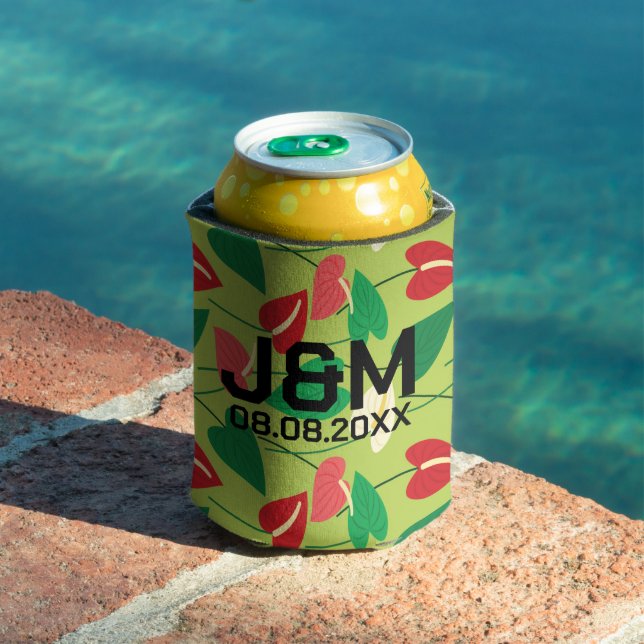 Colorful flamingo flowers pattern can cooler (In Situ Pool)