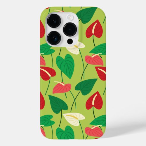 Colorful flamingo flowers pattern Case_Mate iPhone 14 pro case