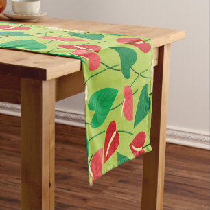 Colorful flamingo flowers pattern short table runn short table runner