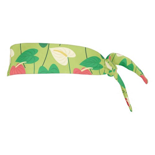 Colorful flamingo flowers pattern tie headband