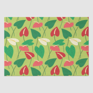Colorful flamingo flowers pattern tissue paper