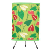 Colorful flamingo flowers pattern tripod lamp (Front)